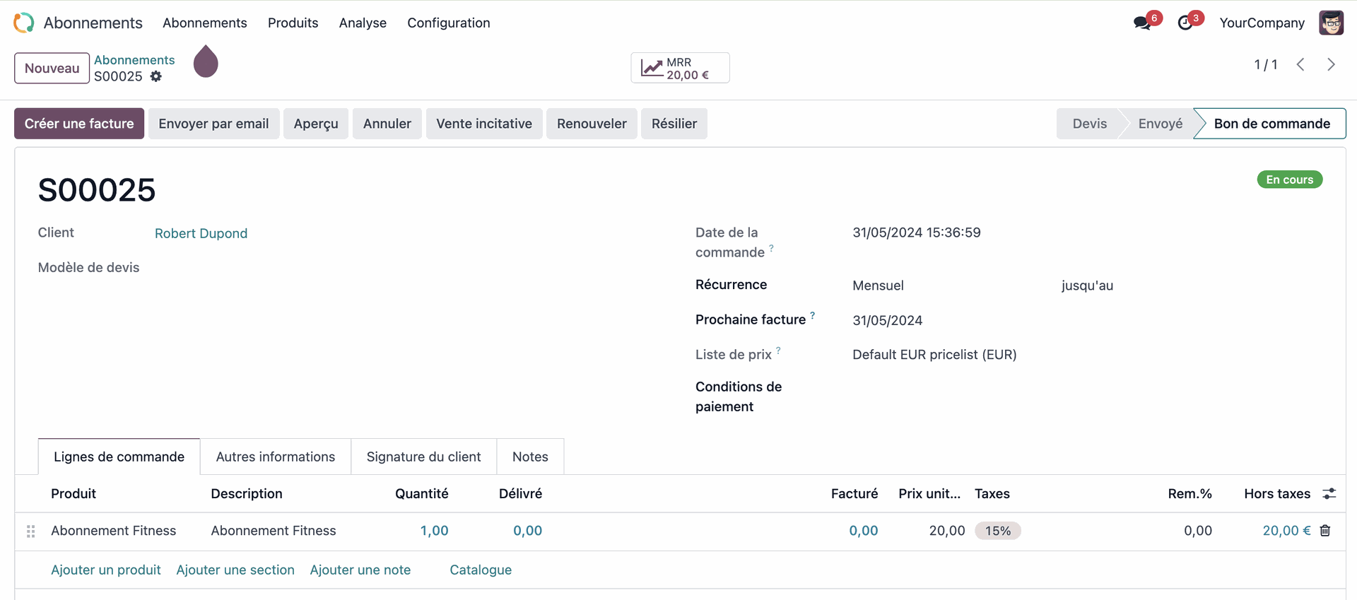 odoo sales order