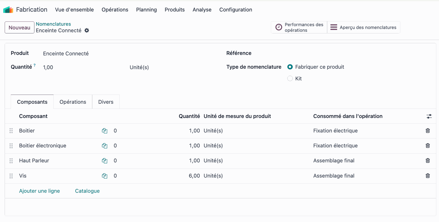 odoo nomenclature